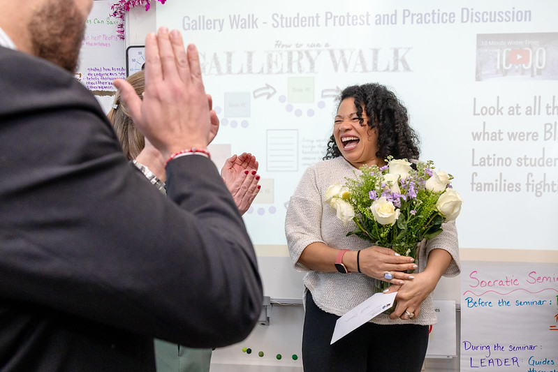 2025 Colorado Teacher of the Year Janet Damon at her Denver school. 