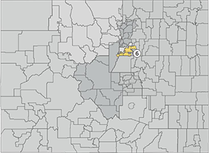 Colorado Congressional District Map showing District 6