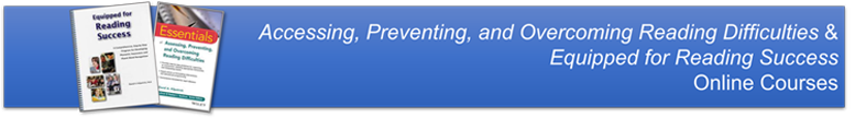 Assessing Preventing and Overcoming Reading Difficulties and Equipped for Reading Success - Online Courses