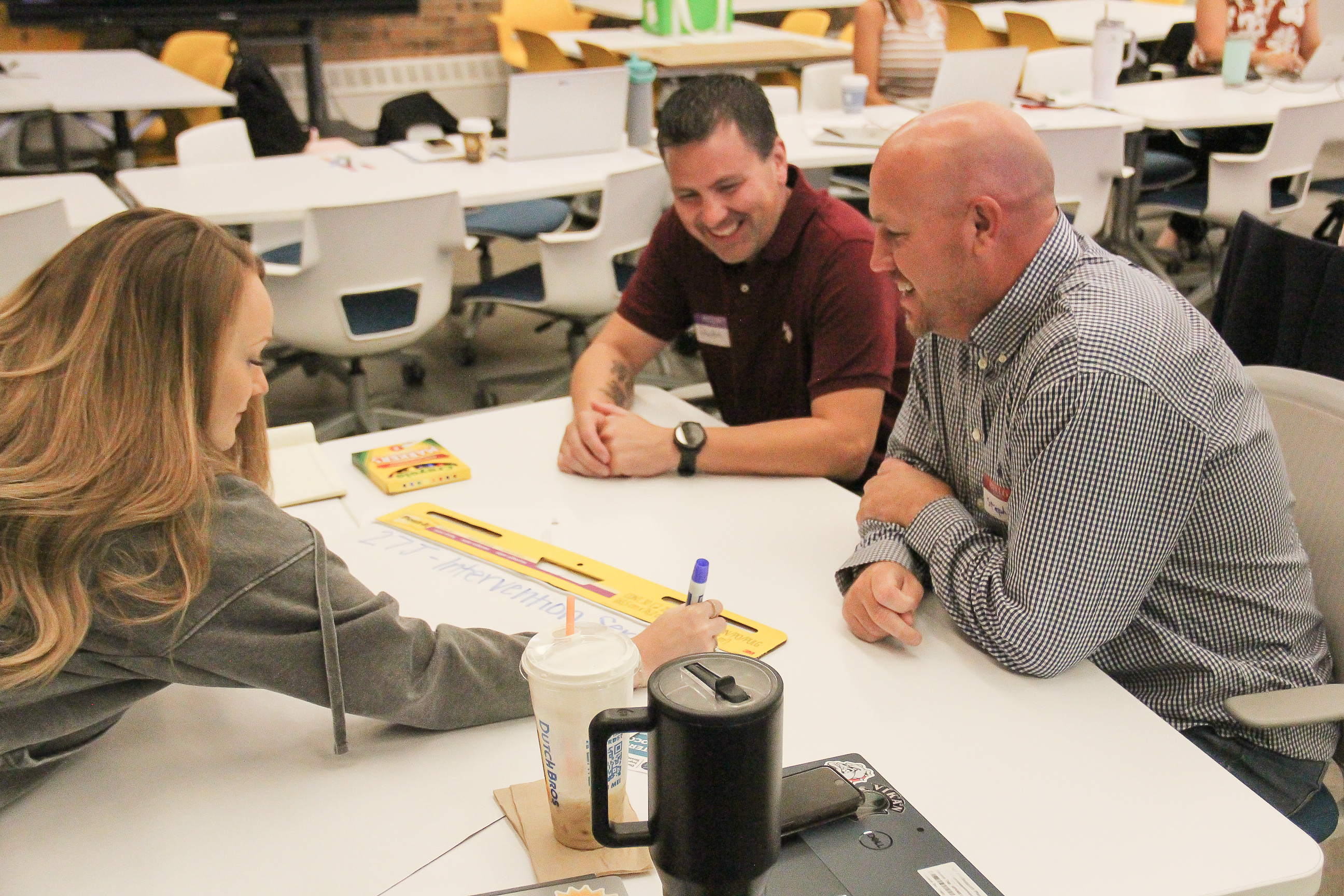 District officials gather to talk about their district's safety plan in the first cohort meeting. 