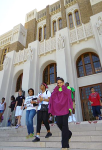 Students leaving school