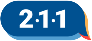 Colorado 211 Logo: the number '211' in a blue chat bubble