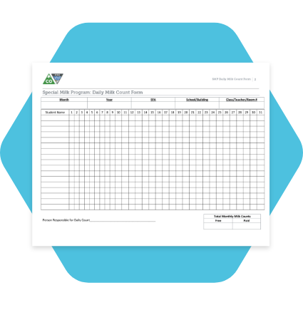 Special Milk Program (SMP) Daily Count Form